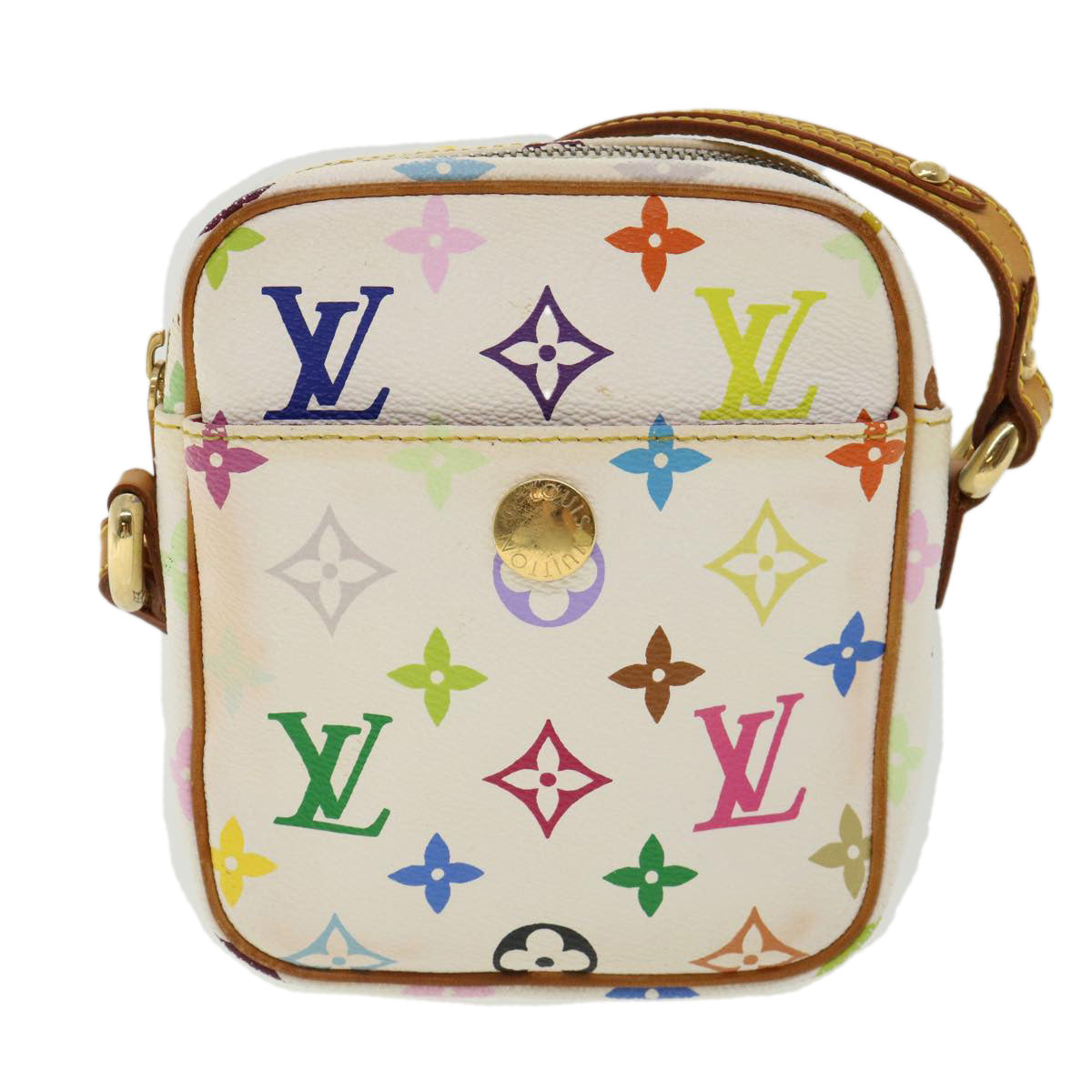 LOUIS VUITTON Monogram Multicolor lift Shoulder Bag White M40055 LV Auth 33596