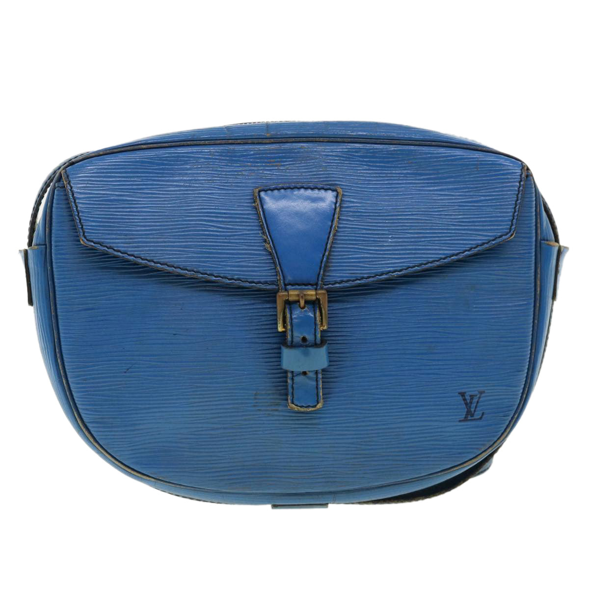 LOUIS VUITTON Epi June Feuille Shoulder Bag Blue M52155 LV Auth 33613