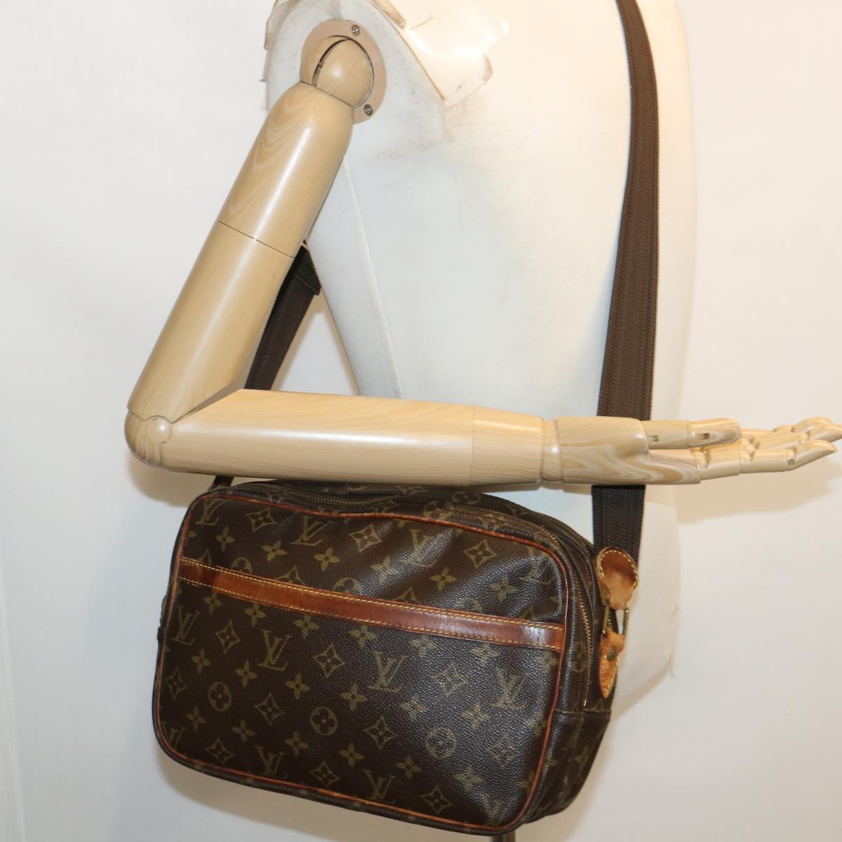 LOUIS VUITTON Monogram Reporter PM Shoulder Bag M45254 LV Auth 33615