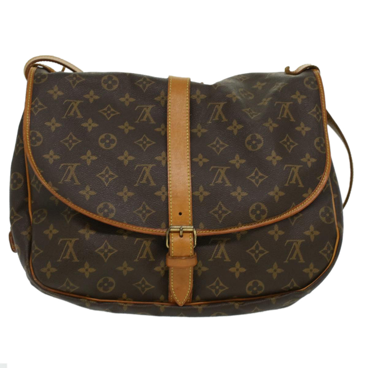 LOUIS VUITTON Monogram Saumur 35 Shoulder Bag M42254 LV Auth 33684 - 0