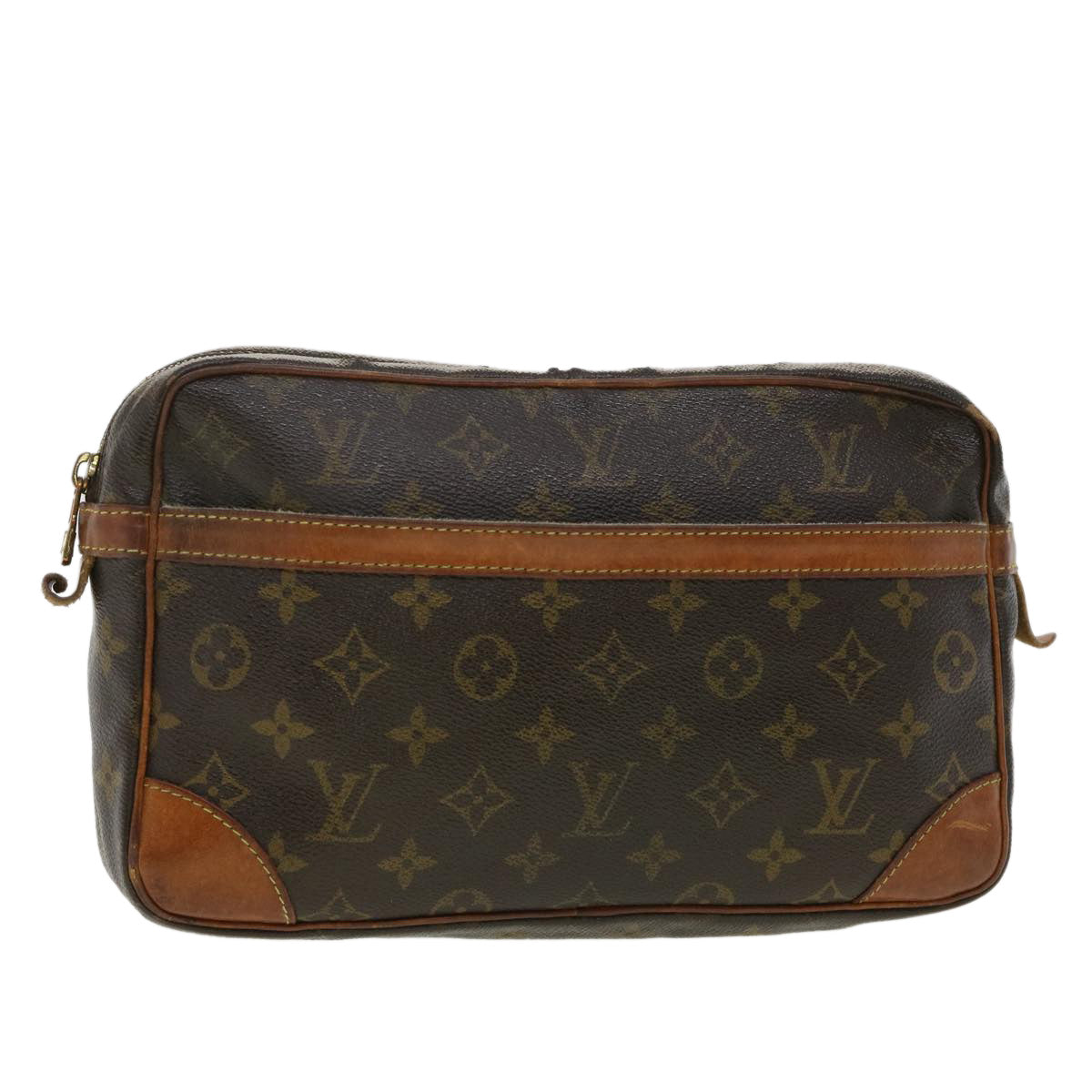 LOUIS VUITTON Monogram Compiegne 28 Clutch Bag M51845 LV Auth 33701