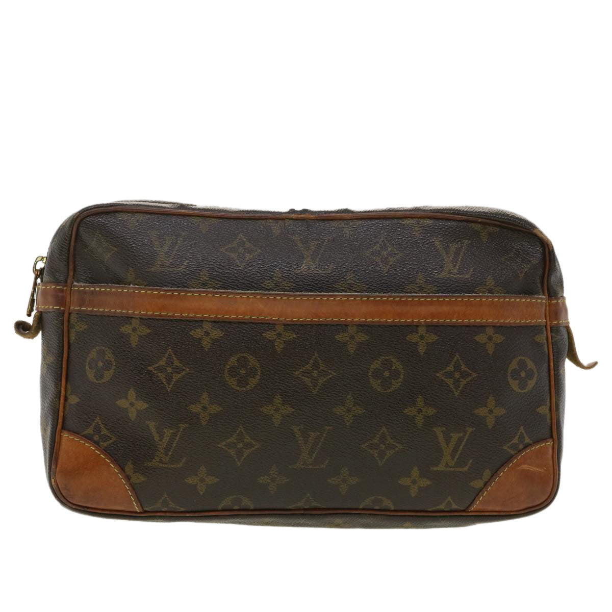 LOUIS VUITTON Monogram Compiegne 28 Clutch Bag M51845 LV Auth 33701