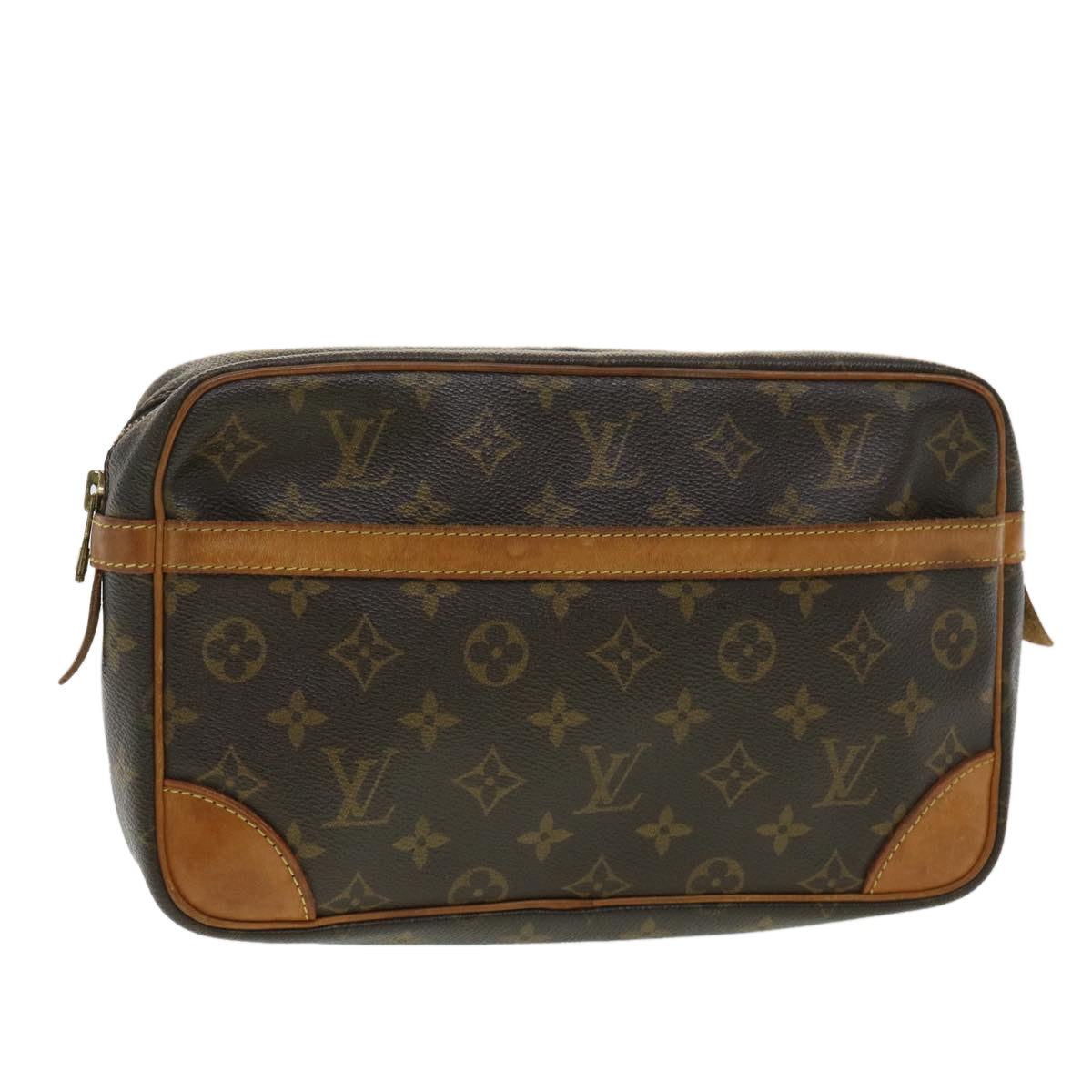 LOUIS VUITTON Monogram Compiegne 28 Clutch Bag M51845 LV Auth 33721