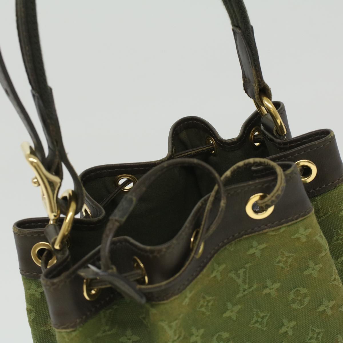 LOUIS VUITTON Monogram Mini Noelie Tote Bag TST khaki M92688 LV Auth 33749