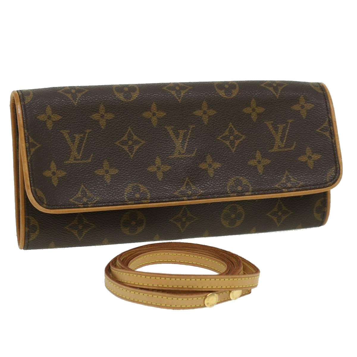 LOUIS VUITTON Monogram Pochette Twin GM Shoulder Bag M51852 LV Auth 33773