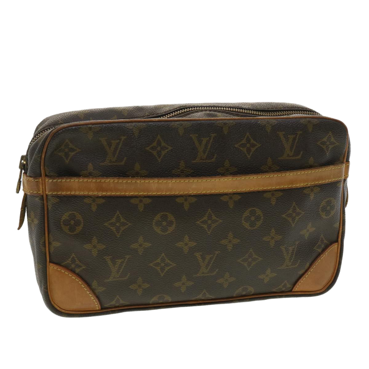 LOUIS VUITTON Monogram Compiegne 28 Clutch Bag M51845 LV Auth 33793