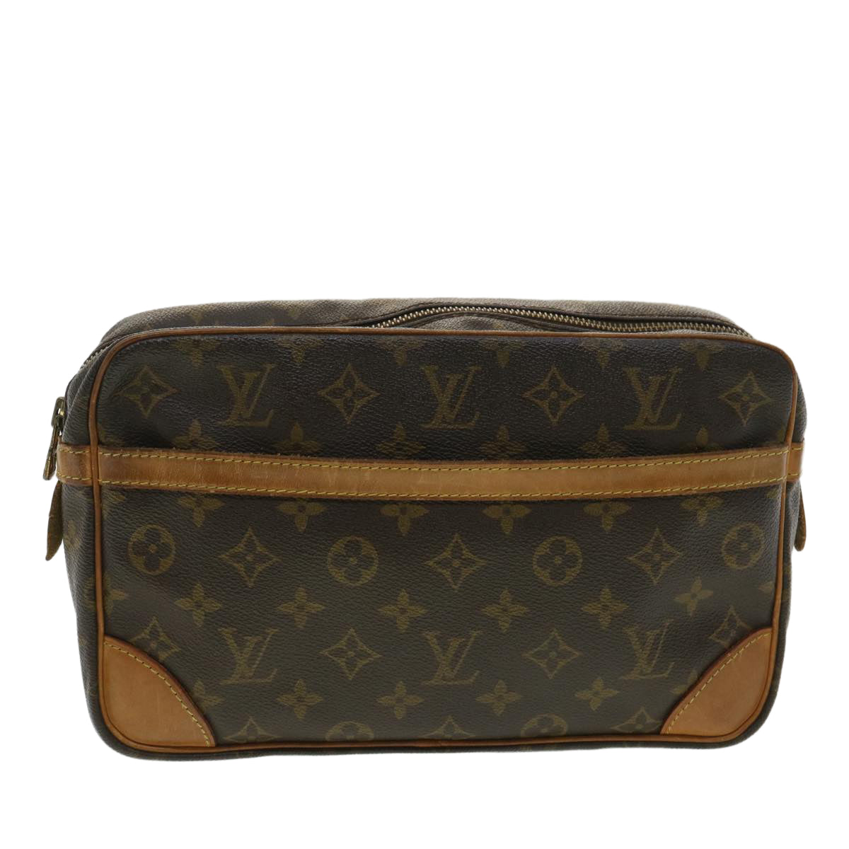 LOUIS VUITTON Monogram Compiegne 28 Clutch Bag M51845 LV Auth 33793