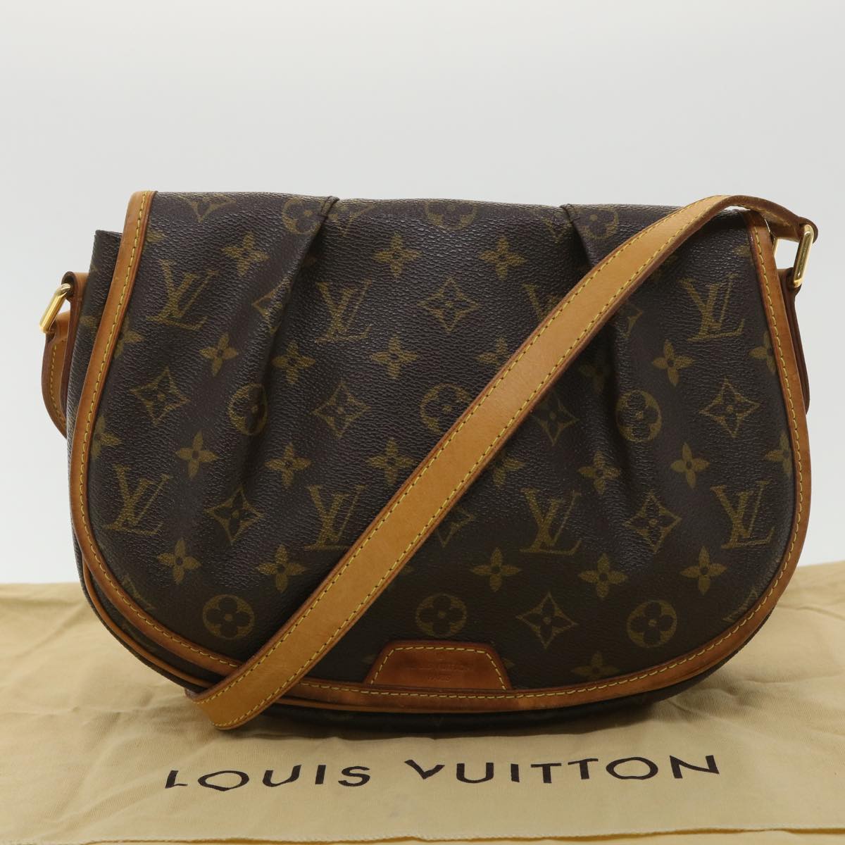 LOUIS VUITTON Monogram Menilmontant PM Shoulder Bag M40474 LV Auth 33796