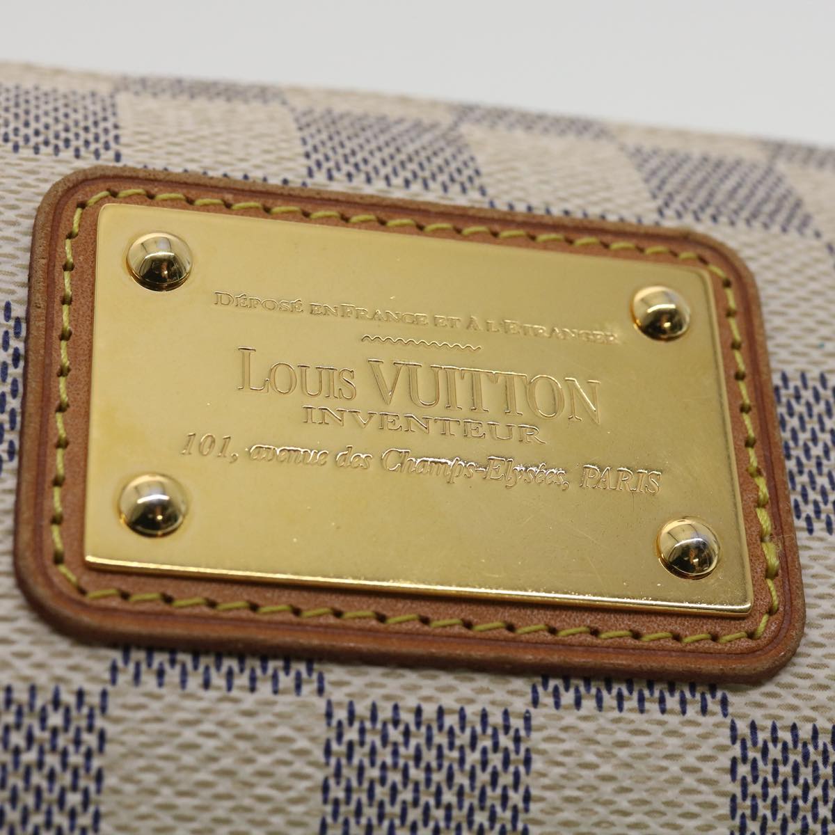 LOUIS VUITTON Damier Azur Eva Shoulder Bag N55214 LV Auth 33807