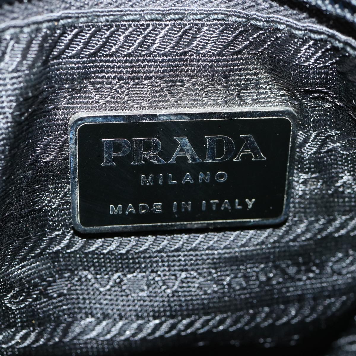 PRADA Shoulder Bag Nylon Gray Auth 33911