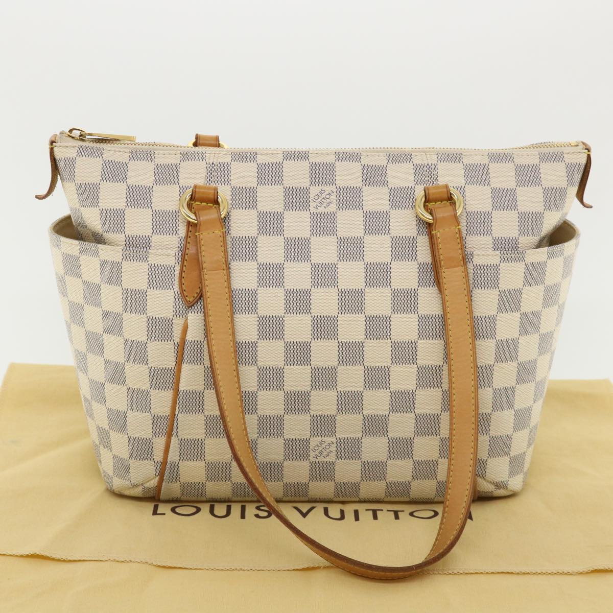 LOUIS VUITTON Damier Azur Totally PM Tote Bag N41280 LV Auth 33952