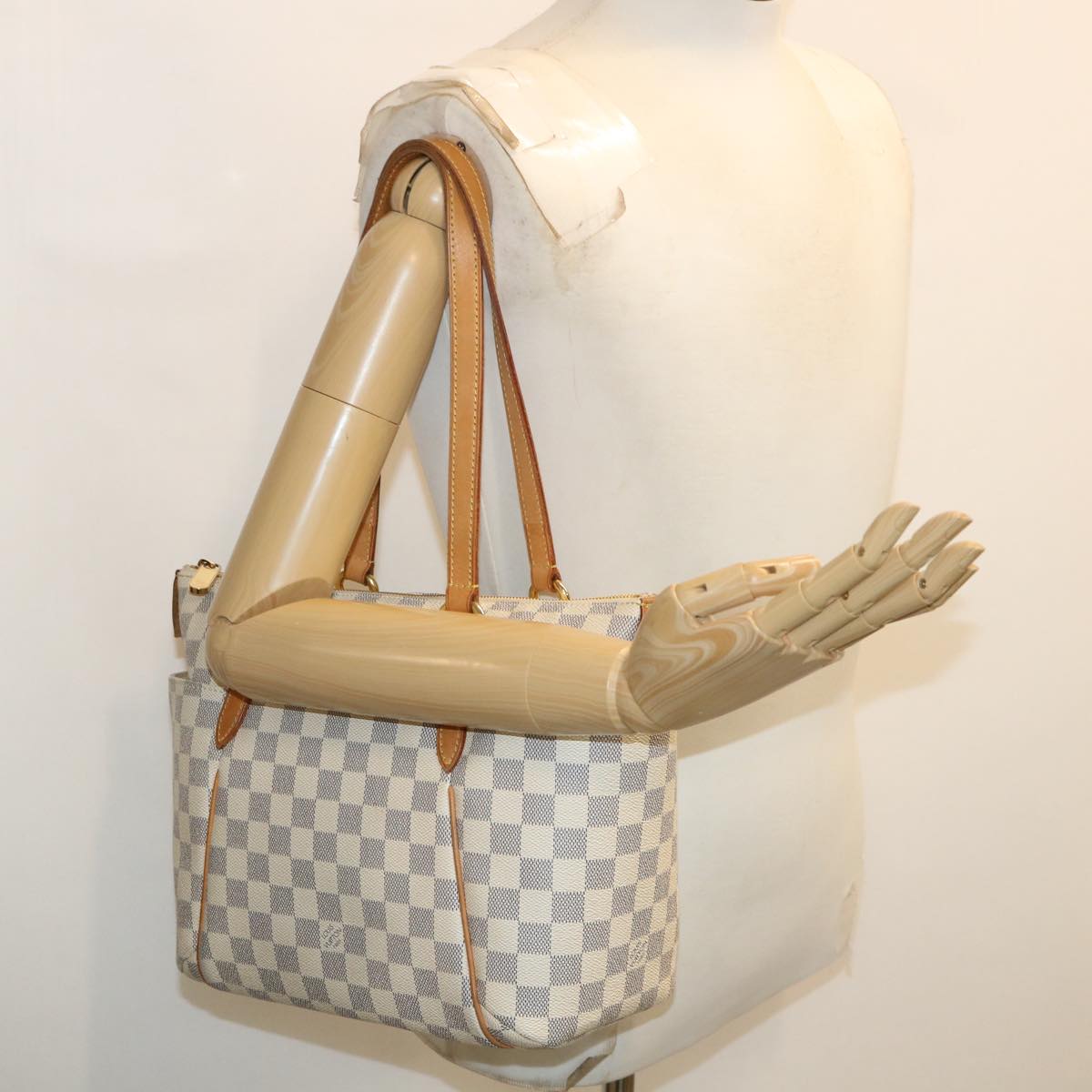 LOUIS VUITTON Damier Azur Totally PM Tote Bag N41280 LV Auth 33952