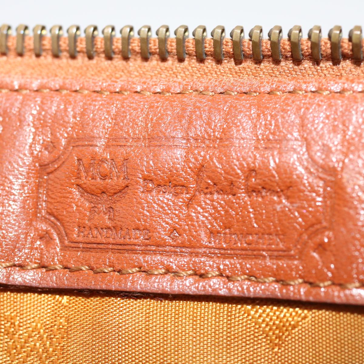 MCM Vicetos Logogram mini Hand Bag PVC Leather Brown Auth 33966
