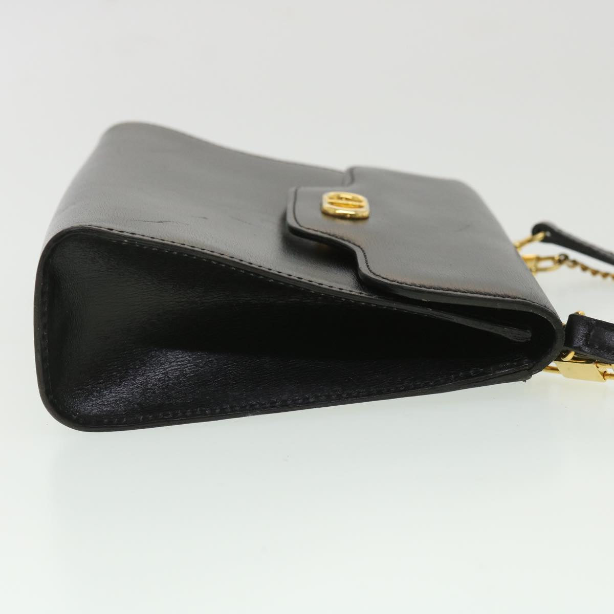 Christian Dior Shoulder Bag Leather 2way Black Auth 33969