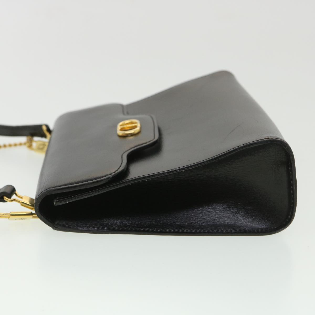 Christian Dior Shoulder Bag Leather 2way Black Auth 33969