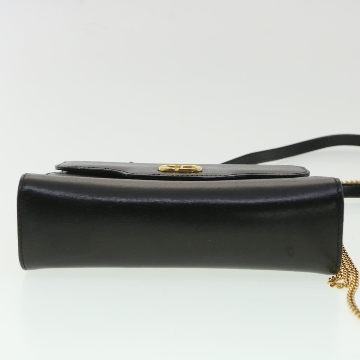 Christian Dior Shoulder Bag Leather 2way Black Auth 33969