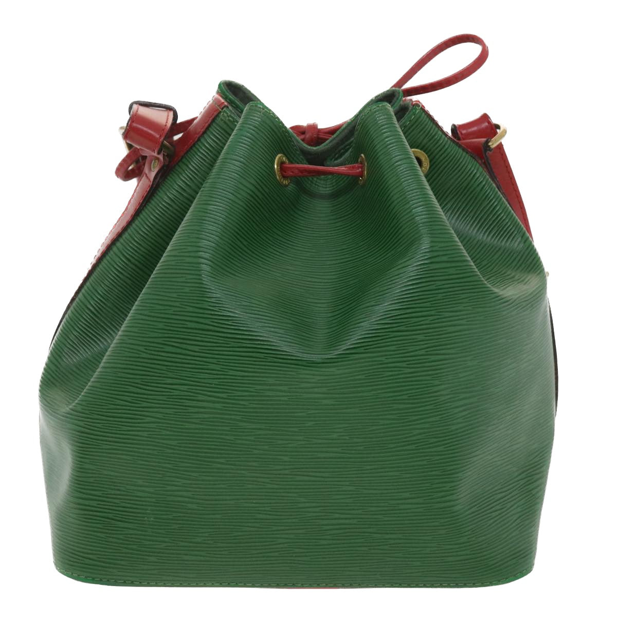 LOUIS VUITTON Epi Petit Noe Shoulder Bag Bicolor Red Green M44147 LV Auth 34139