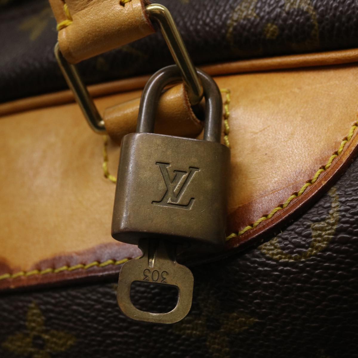 LOUIS VUITTON Monogram Deauville Hand Bag M47270 LV Auth 34141