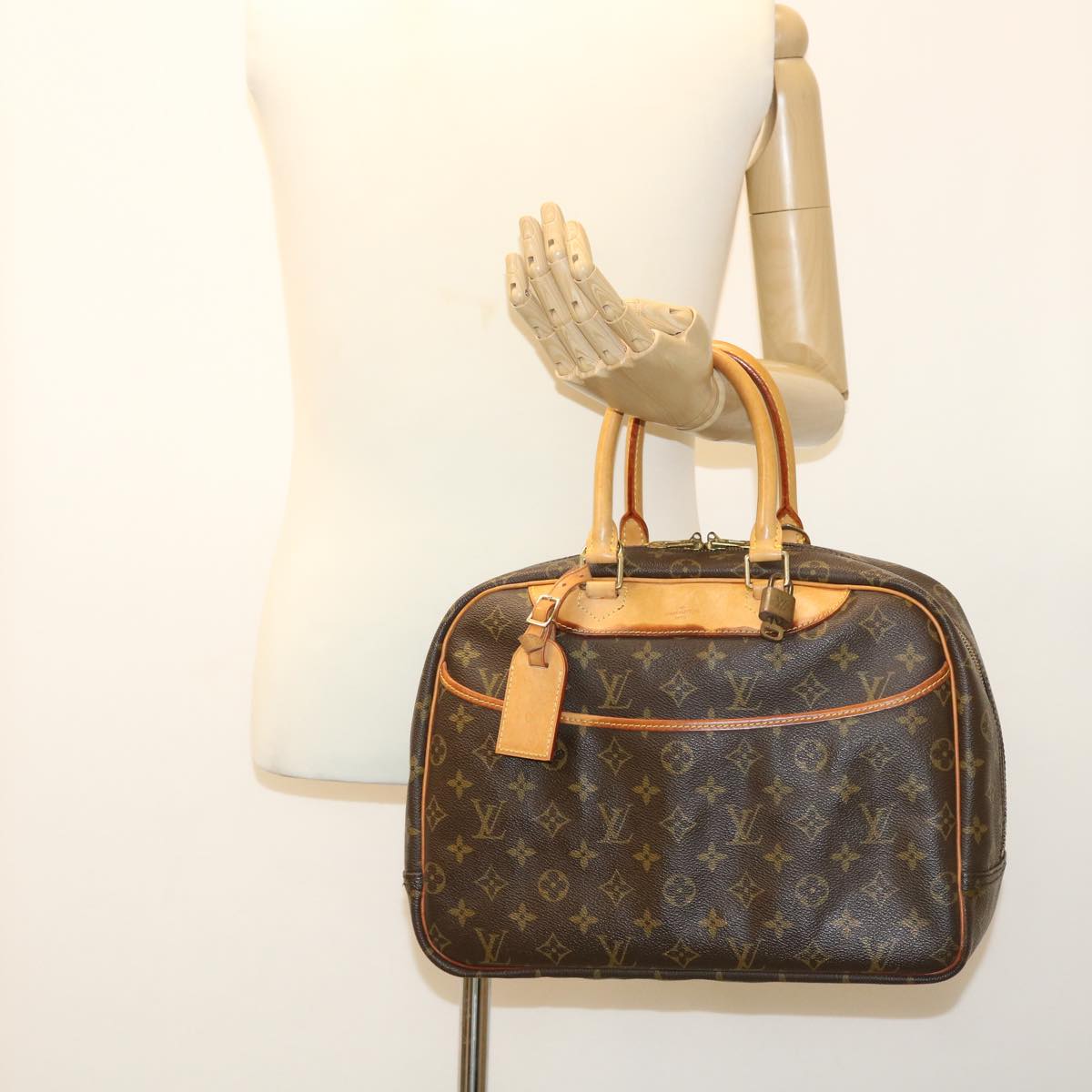 LOUIS VUITTON Monogram Deauville Hand Bag M47270 LV Auth 34141