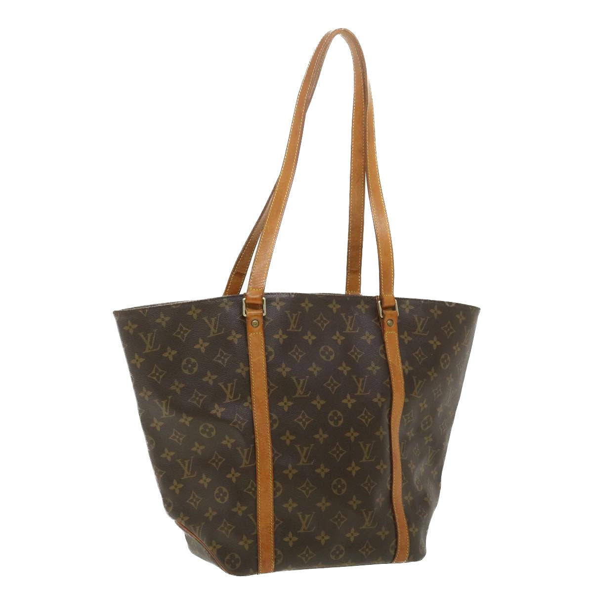 LOUIS VUITTON Monogram Sac Shopping Tote Bag M51108 LV Auth 34171