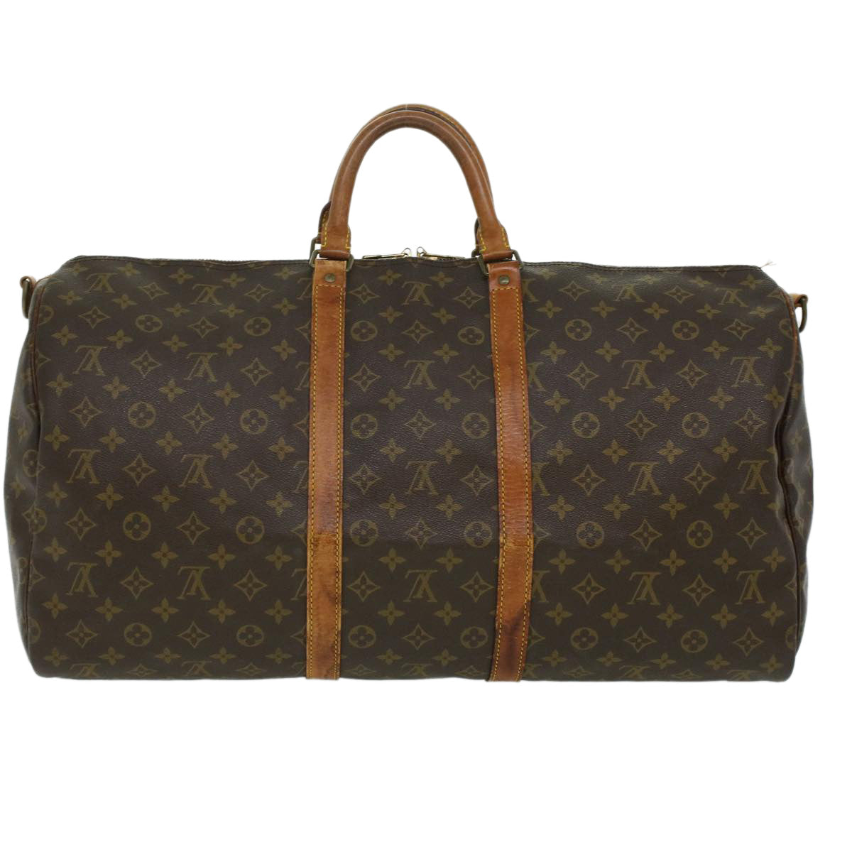 LOUIS VUITTON Monogram Keepall Bandouliere 55 Boston Bag M41414 LV Auth 34206