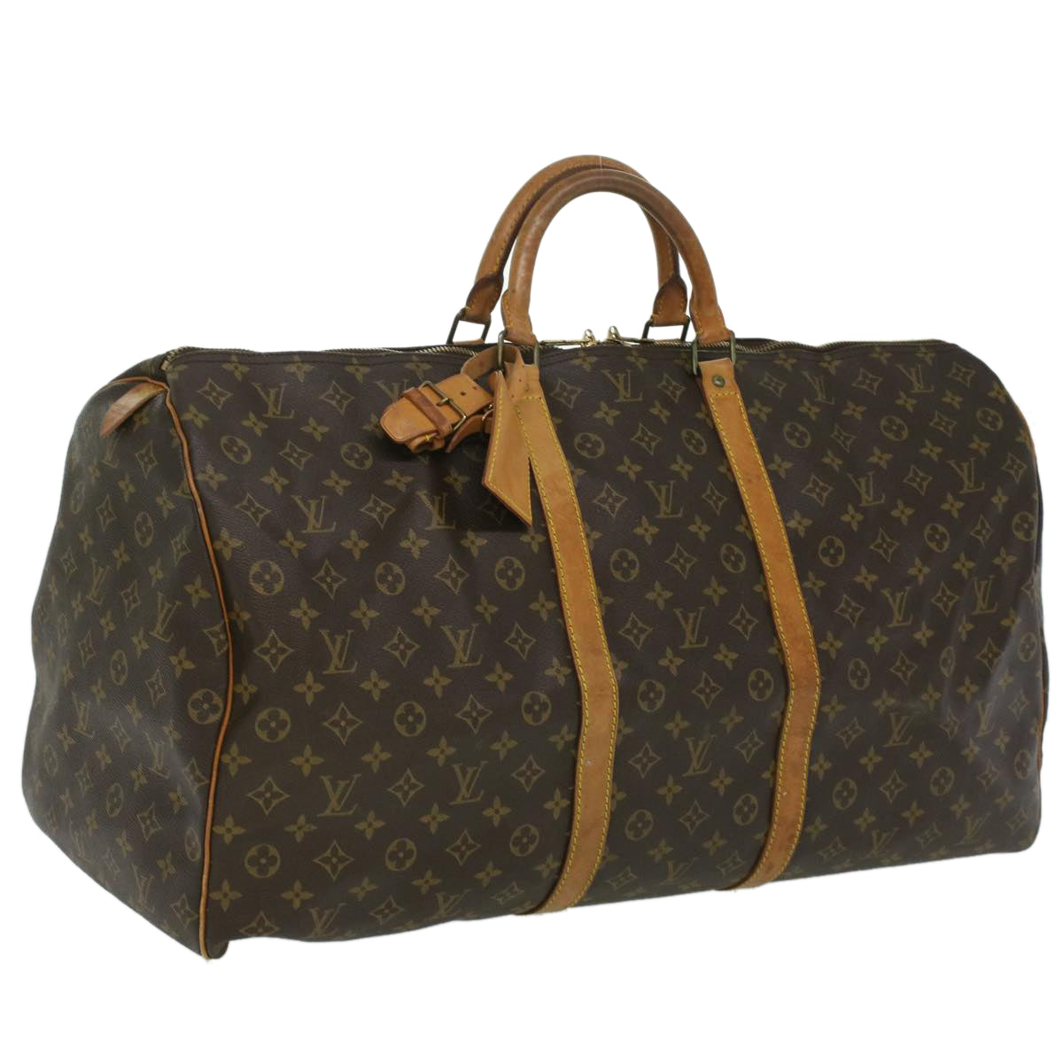 LOUIS VUITTON Monogram Keepall 60 Boston Bag M41422 LV Auth 34240