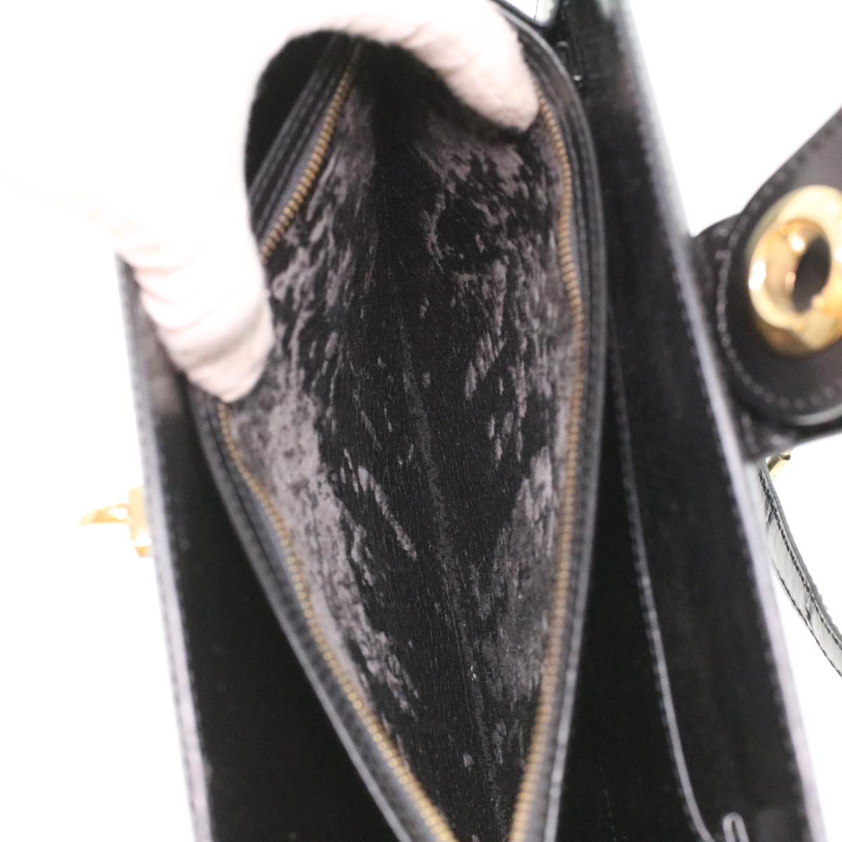 LOUIS VUITTON Epi Capuchin Shoulder Bag Black M52342 LV Auth 34375