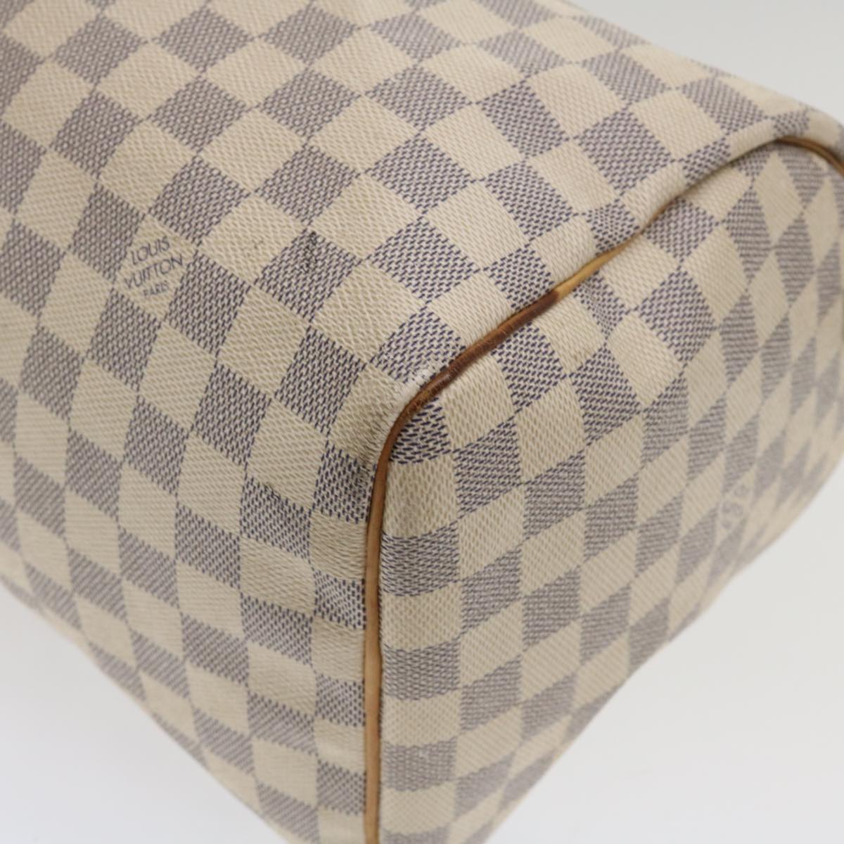 LOUIS VUITTON Damier Azur Speedy 30 Hand Bag N41533 LV Auth 34380