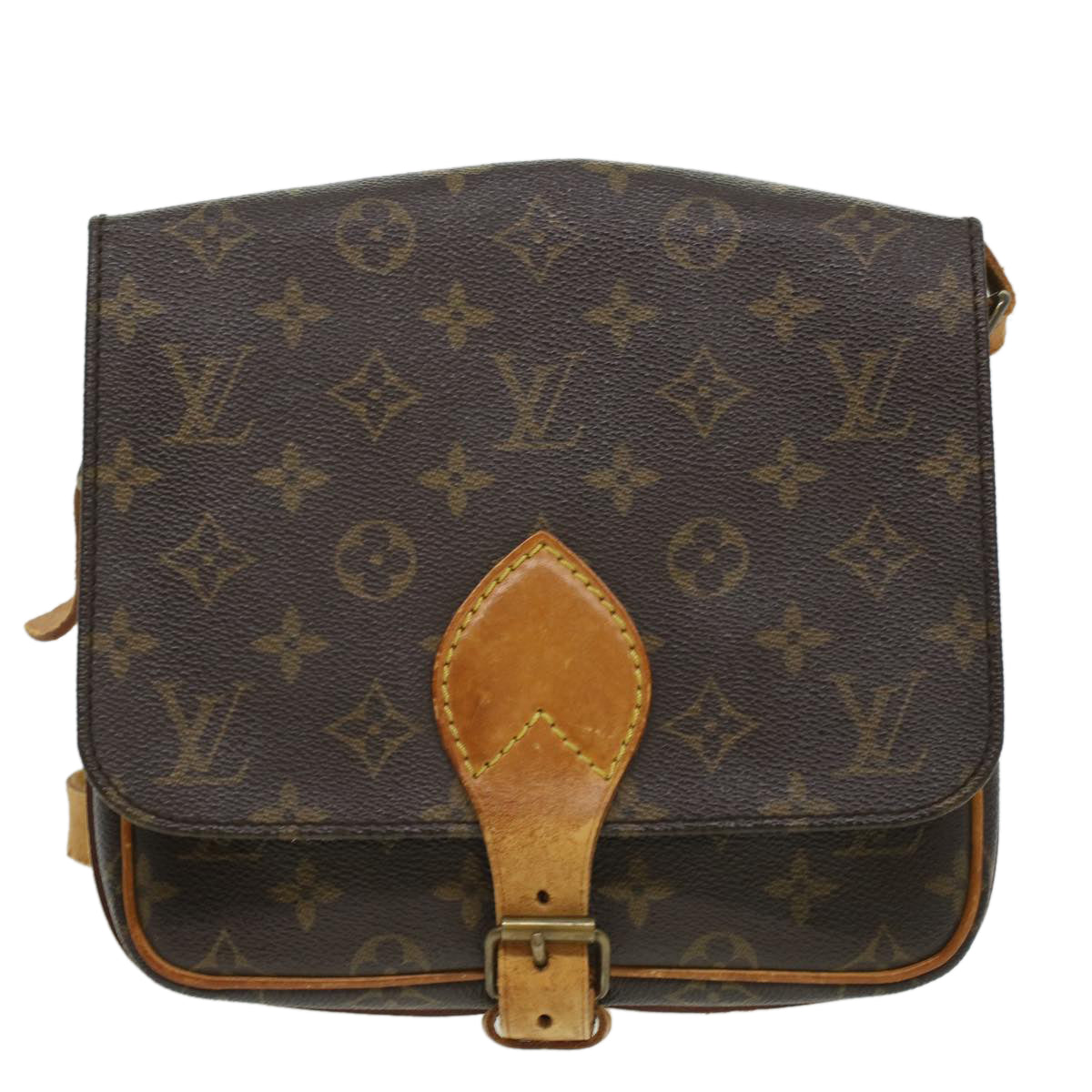 LOUIS VUITTON Monogram Cartouchiere MM Shoulder Bag M51253 LV Auth 34411