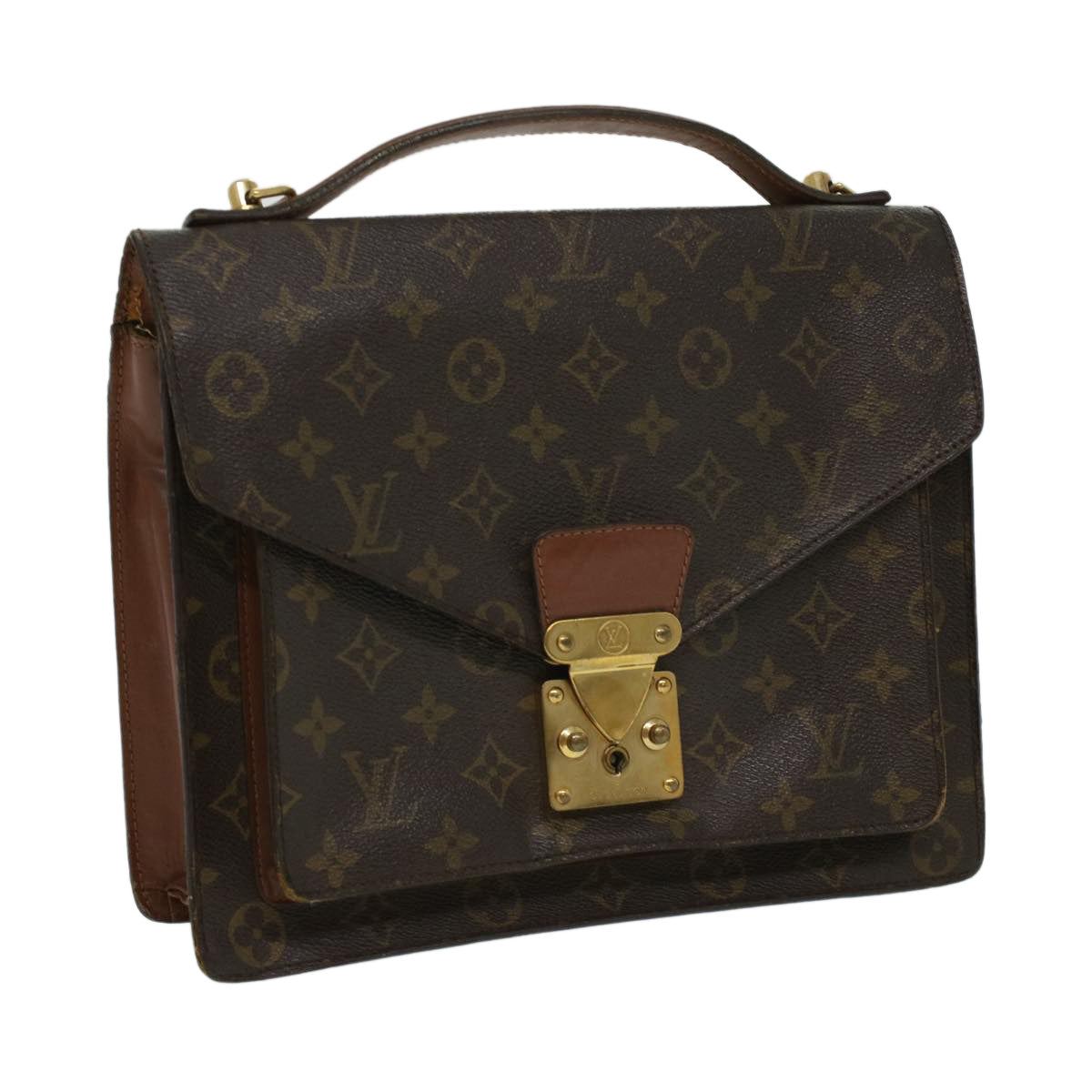 LOUIS VUITTON Monogram Monceau Hand Bag M51185 LV Auth 34417