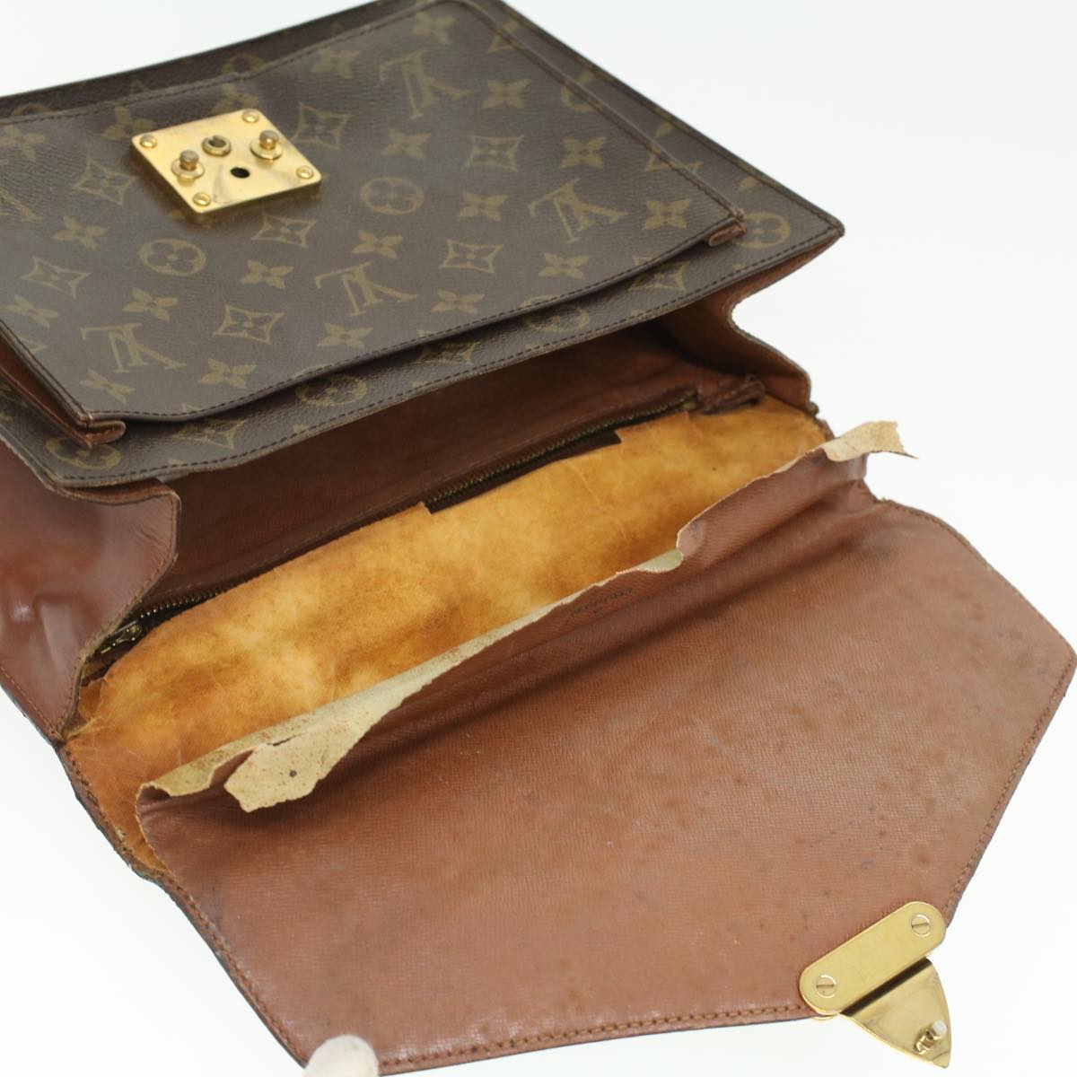 LOUIS VUITTON Monogram Monceau Hand Bag M51185 LV Auth 34417