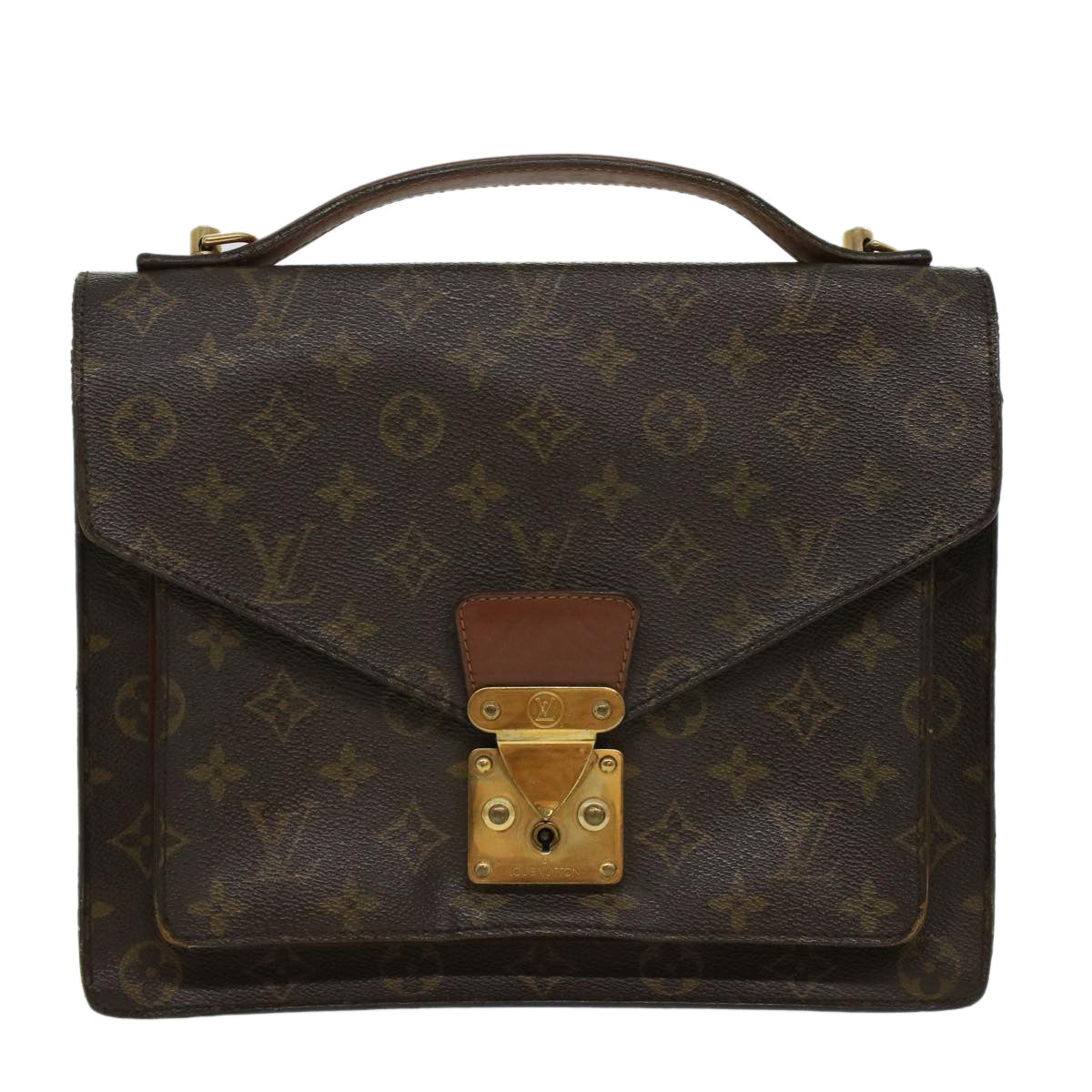 LOUIS VUITTON Monogram Monceau Hand Bag M51185 LV Auth 34417