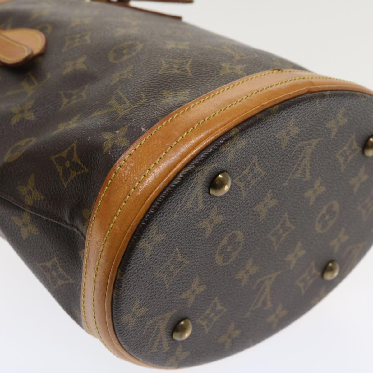 LOUIS VUITTON Monogram Bucket PM Shoulder Bag M42238 LV Auth 34421