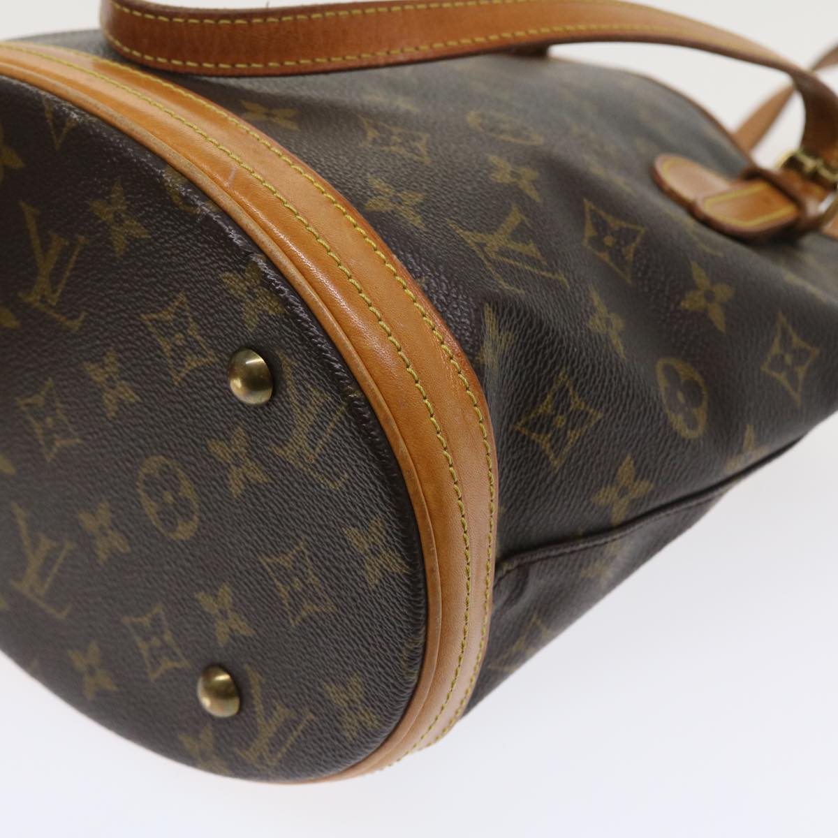 LOUIS VUITTON Monogram Bucket PM Shoulder Bag M42238 LV Auth 34421