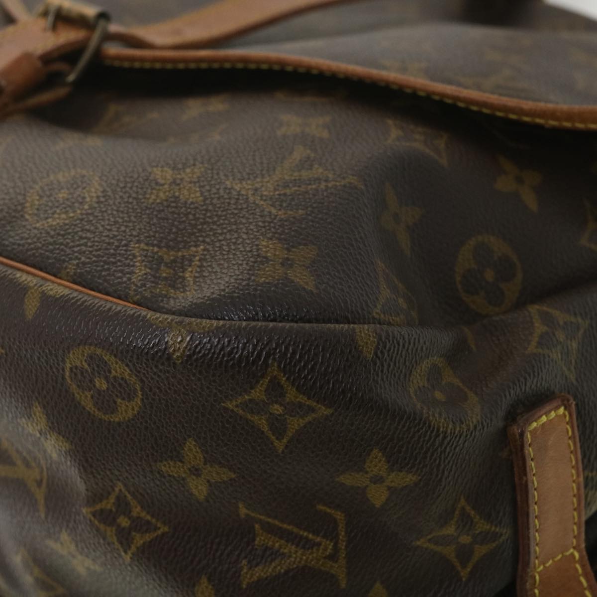 LOUIS VUITTON Monogram Saumur 35 Shoulder Bag M42254 LV Auth 34593