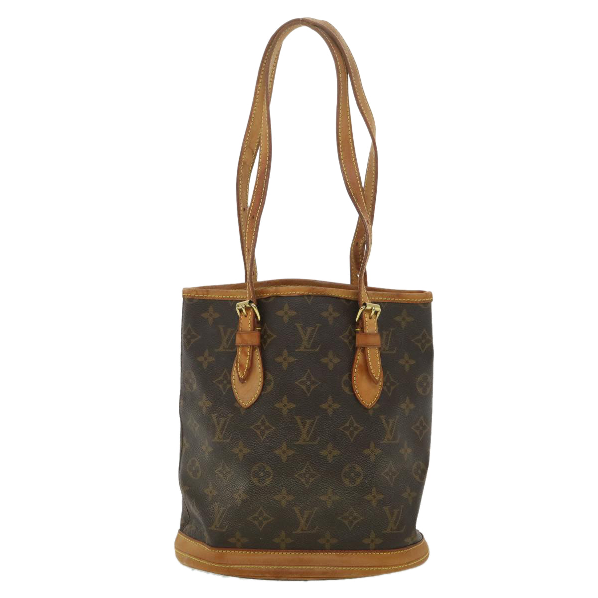 LOUIS VUITTON Monogram Bucket PM Shoulder Bag M42238 LV Auth 34596