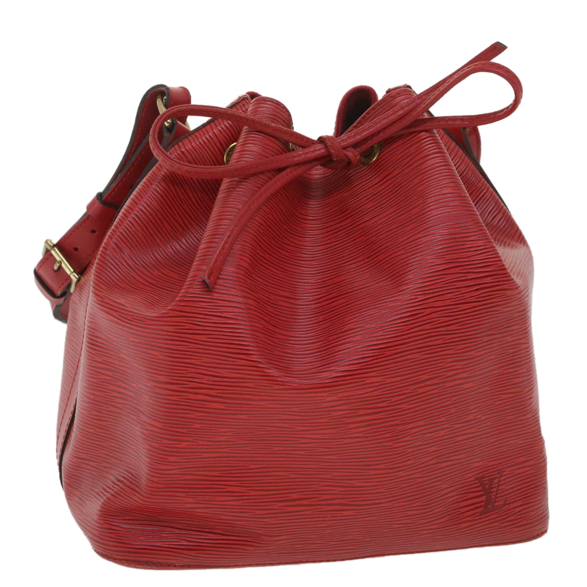 LOUIS VUITTON Epi Petit Noe Shoulder Bag Red M44107 LV Auth 34598