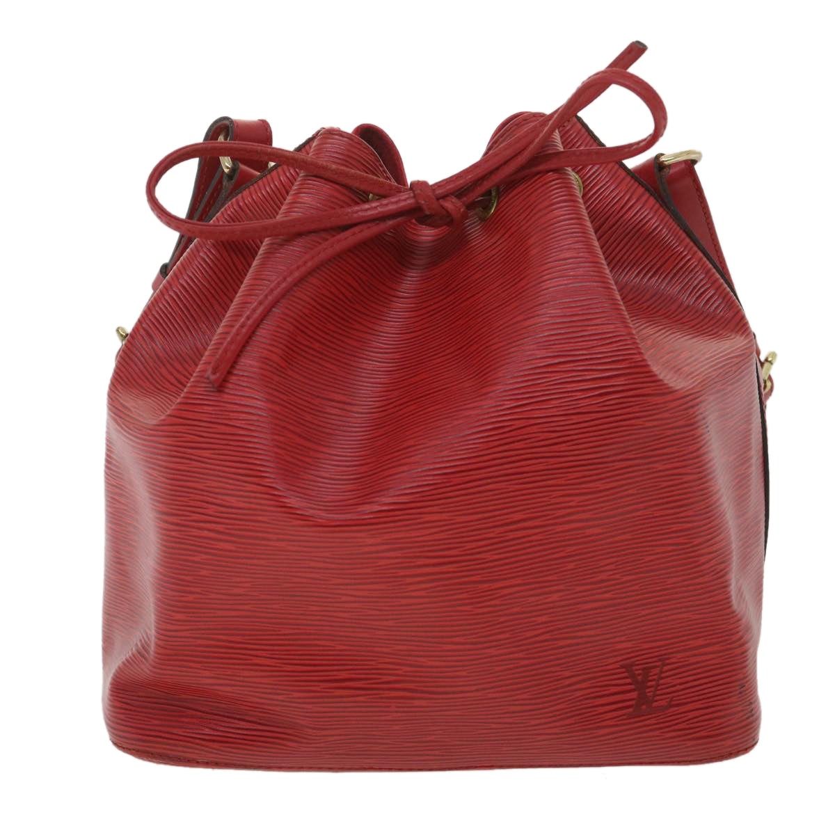 LOUIS VUITTON Epi Petit Noe Shoulder Bag Red M44107 LV Auth 34598