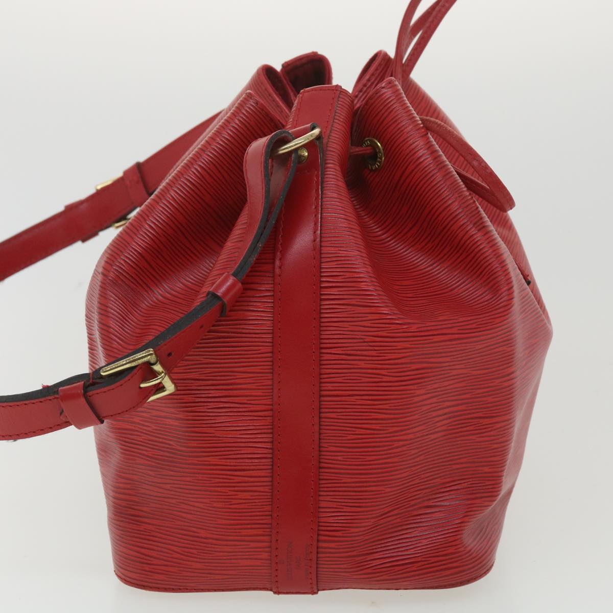 LOUIS VUITTON Epi Petit Noe Shoulder Bag Red M44107 LV Auth 34598