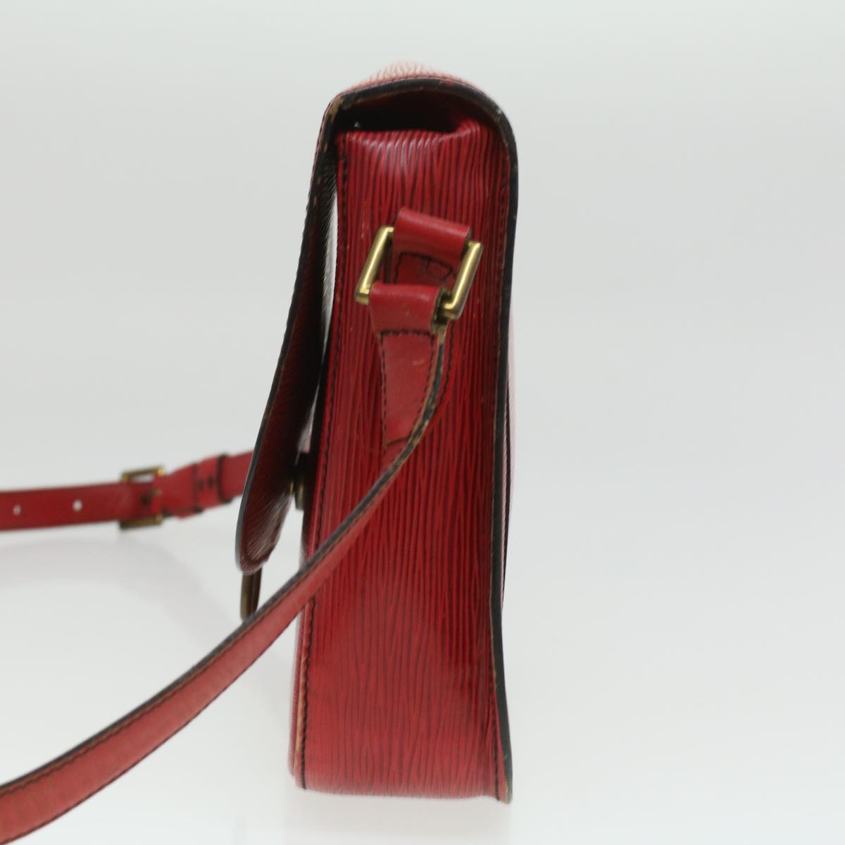 LOUIS VUITTON Epi Saint Cloud GM Shoulder Bag Red M52197 LV Auth 34607