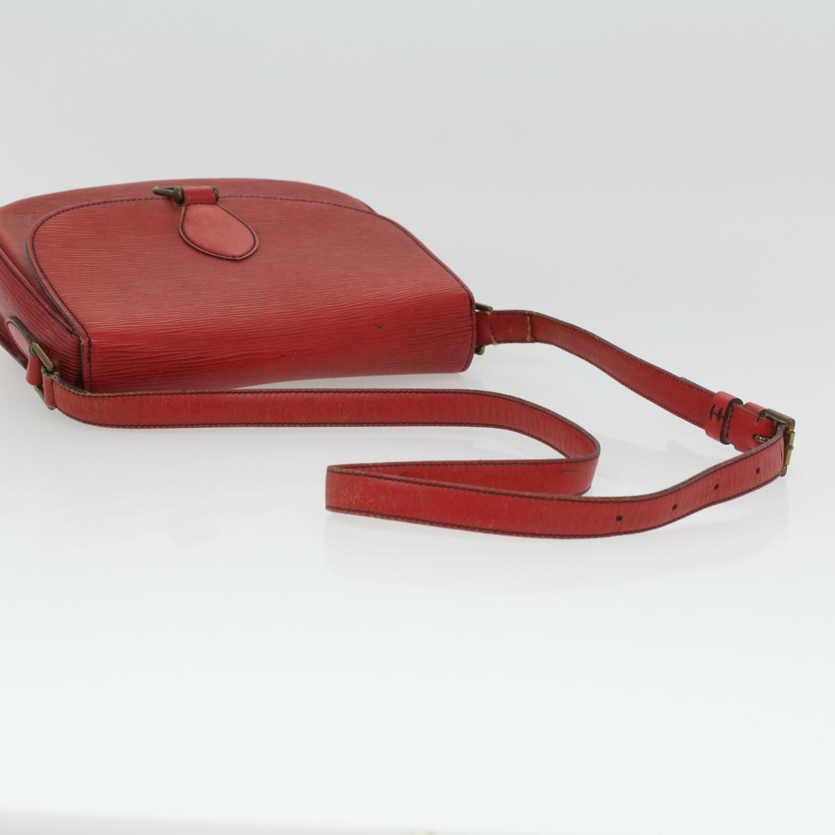 LOUIS VUITTON Epi Saint Cloud GM Shoulder Bag Red M52197 LV Auth 34607