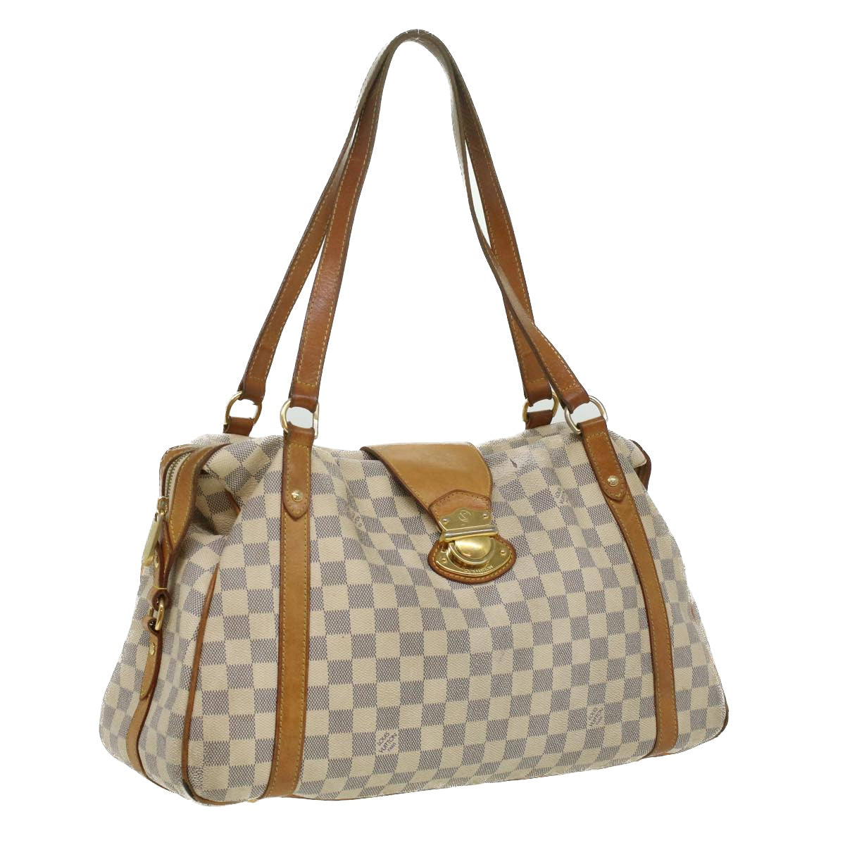 LOUIS VUITTON Damier Azur Stresa GM Tote Bag N42221 LV Auth 34610