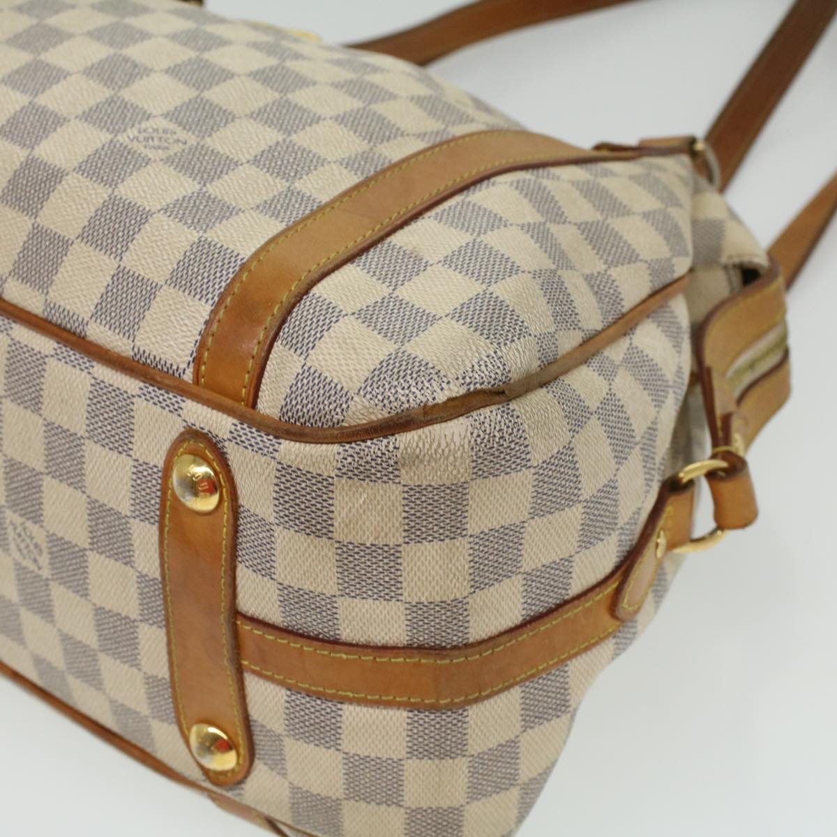 LOUIS VUITTON Damier Azur Stresa GM Tote Bag N42221 LV Auth 34610