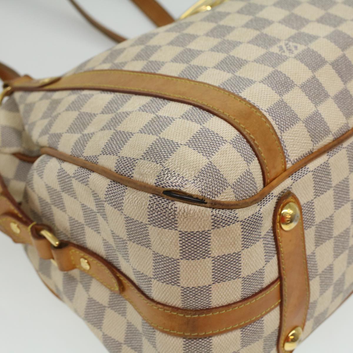 LOUIS VUITTON Damier Azur Stresa GM Tote Bag N42221 LV Auth 34610