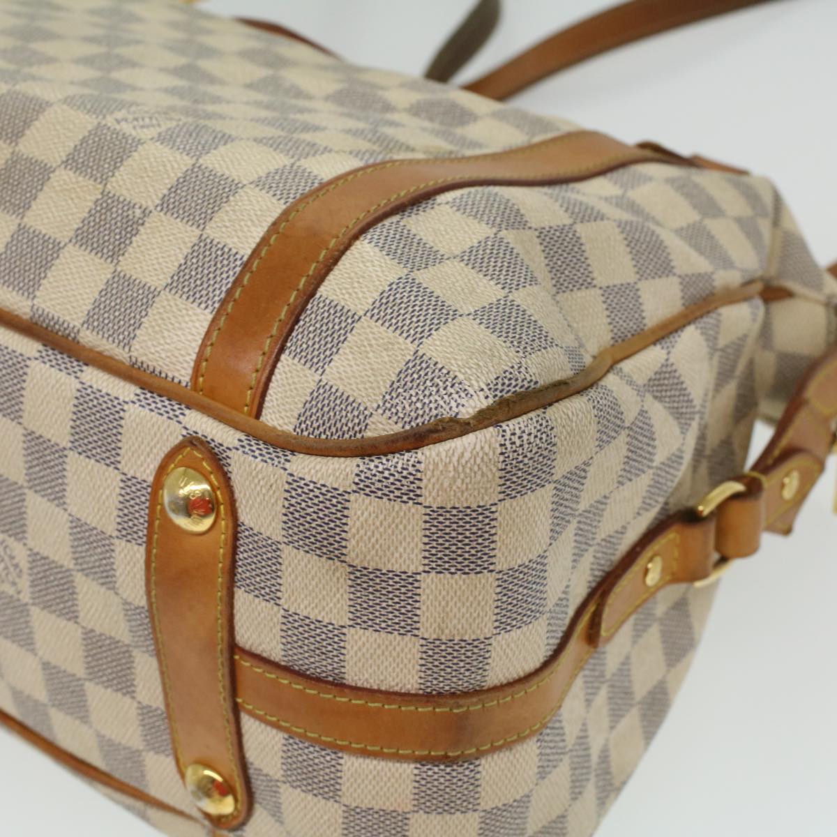 LOUIS VUITTON Damier Azur Stresa GM Tote Bag N42221 LV Auth 34610