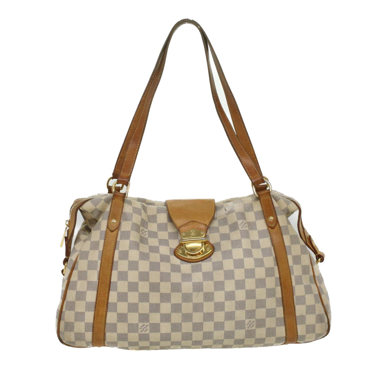 LOUIS VUITTON Damier Azur Stresa GM Tote Bag N42221 LV Auth 34610