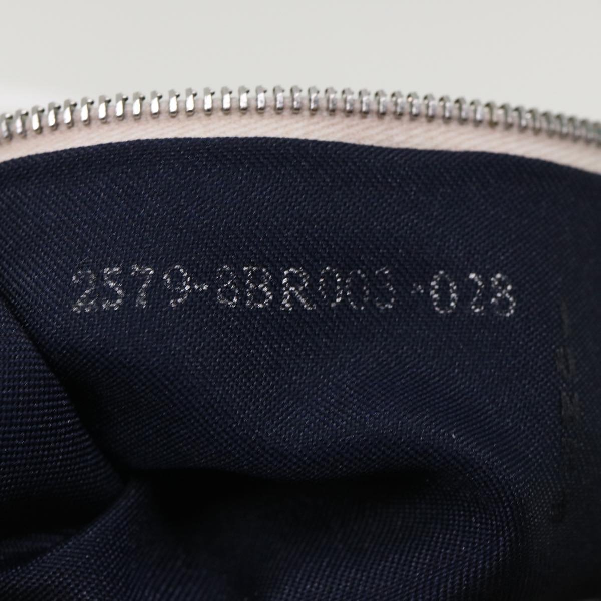 FENDI Zucchino Canvas Shoulder Bag Navy Auth 34615