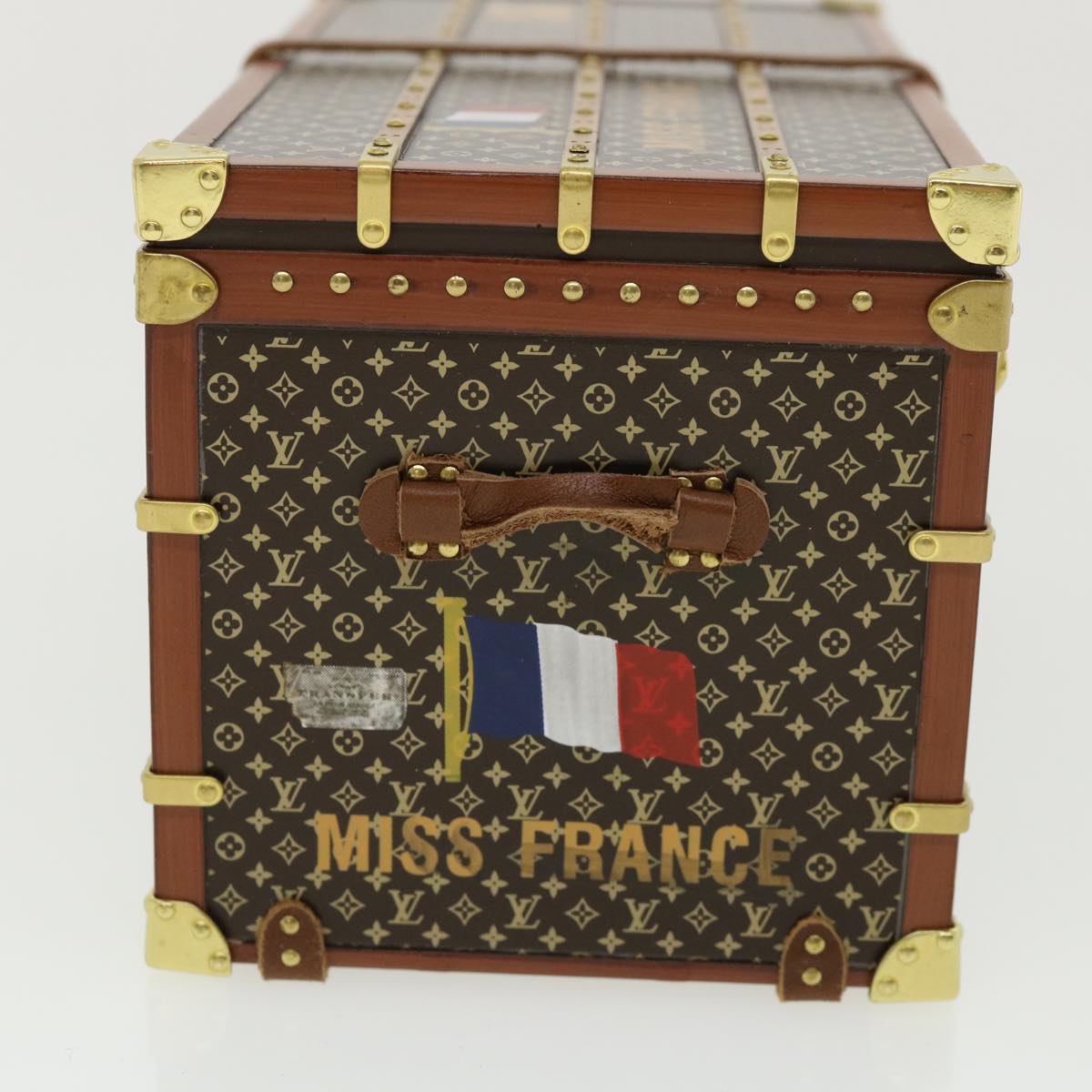 LOUIS VUITTON Monogram Miss France Paper Weight Brown M99408 LV Auth 34987