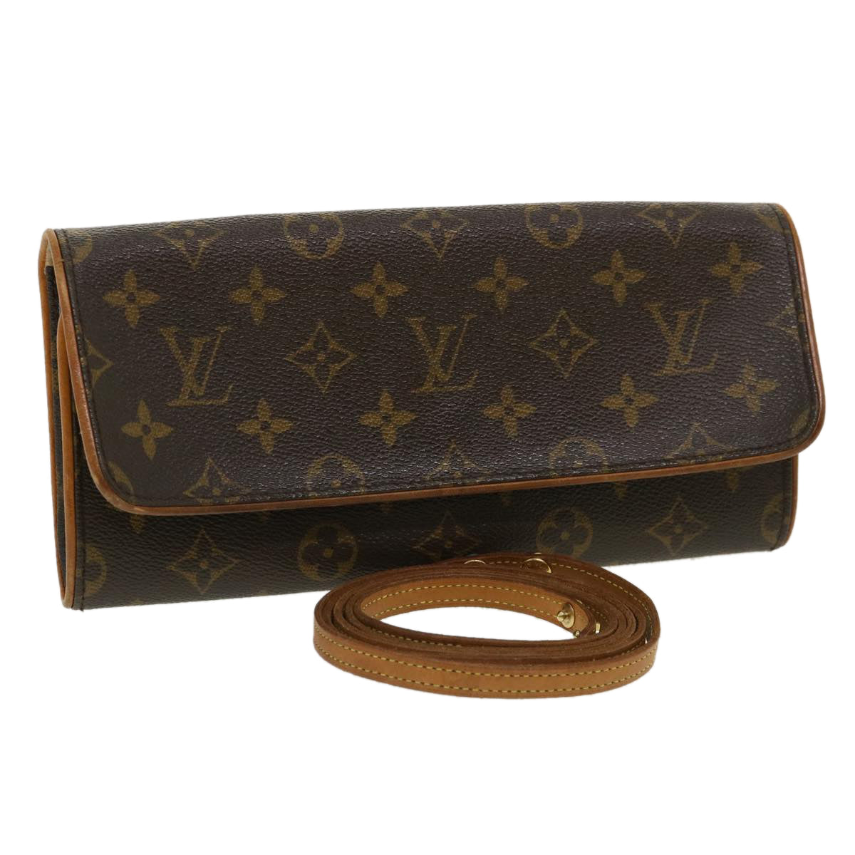 LOUIS VUITTON Monogram Pochette Twin GM Shoulder Bag M51852 LV Auth 35297