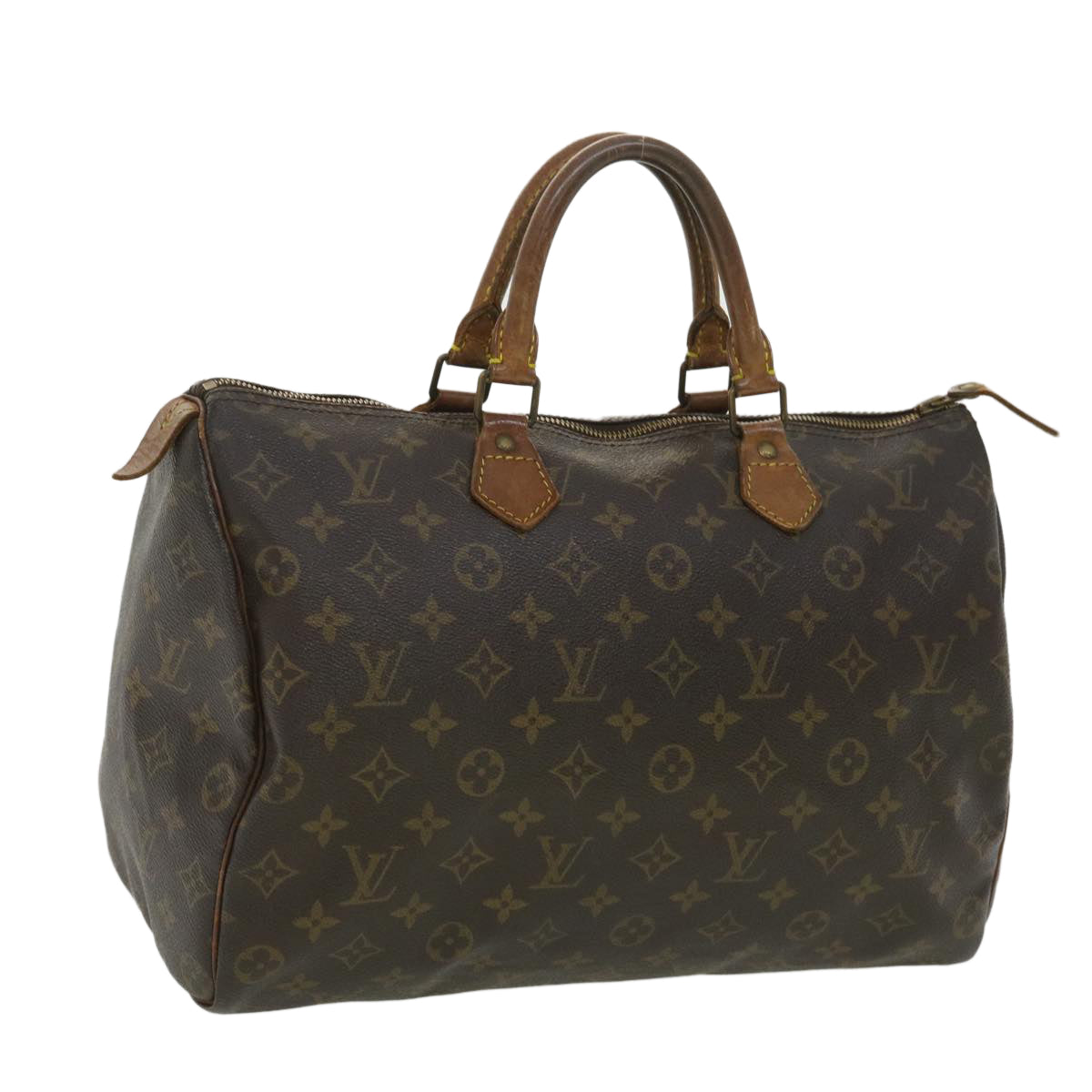 LOUIS VUITTON Monogram Speedy 35 Hand Bag M41524 LV Auth 35354